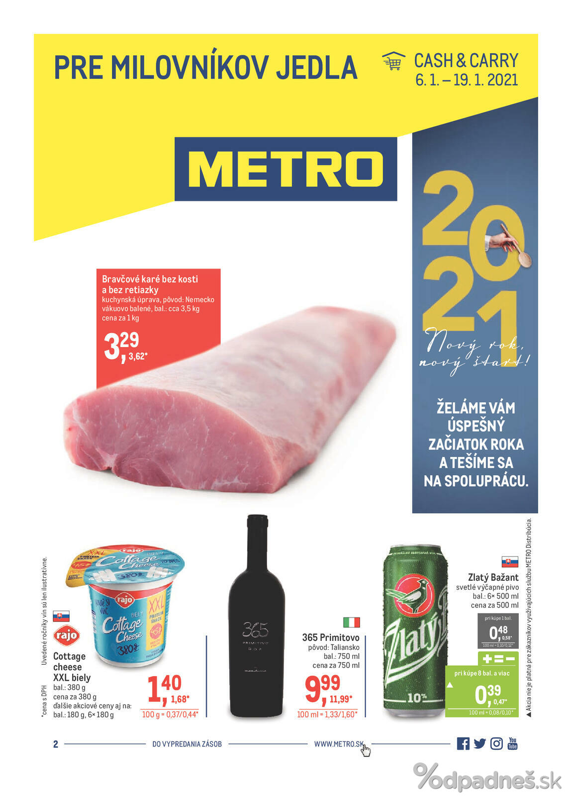 1. stránka Metro letáku
