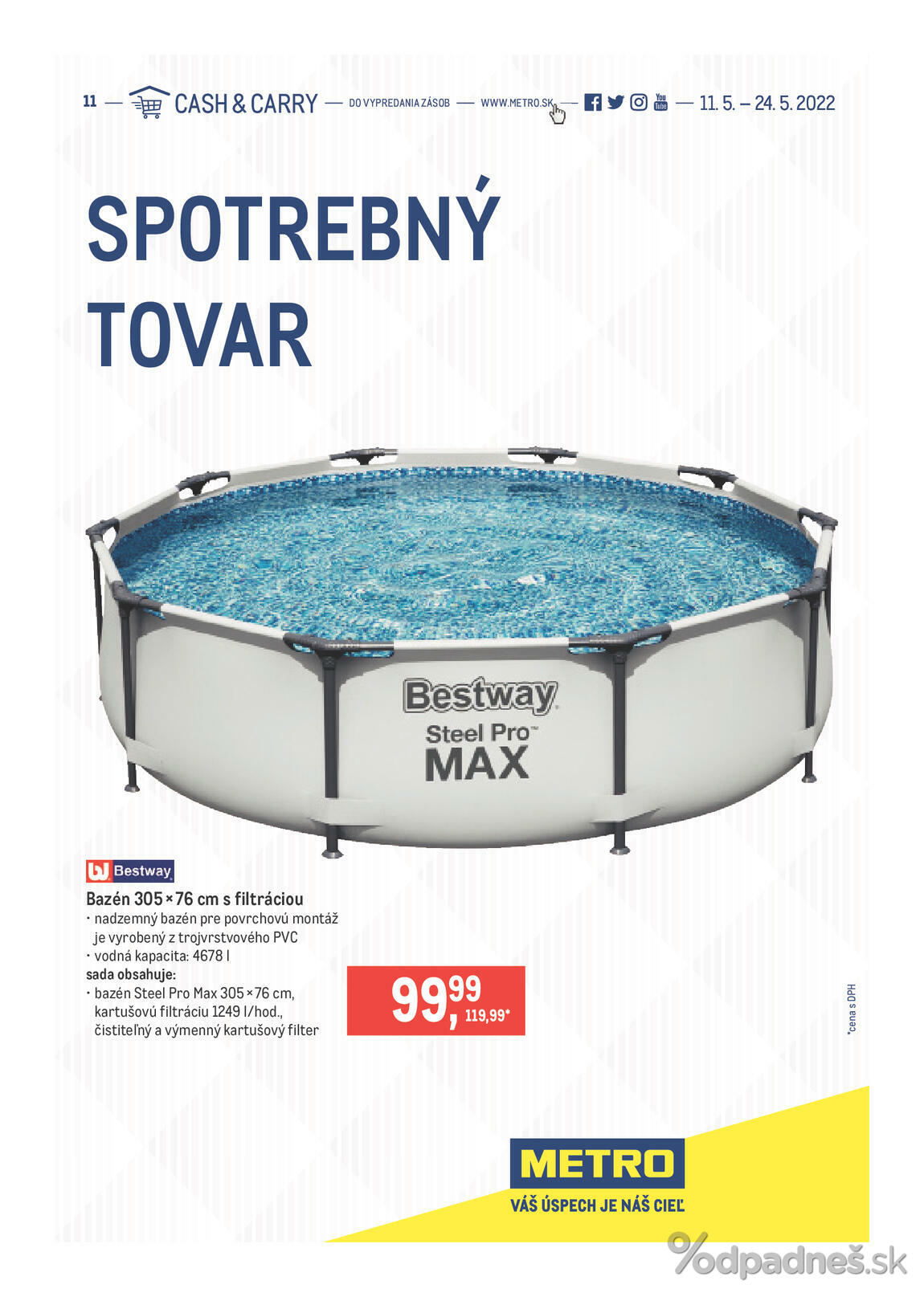 1. stránka Metro letáku