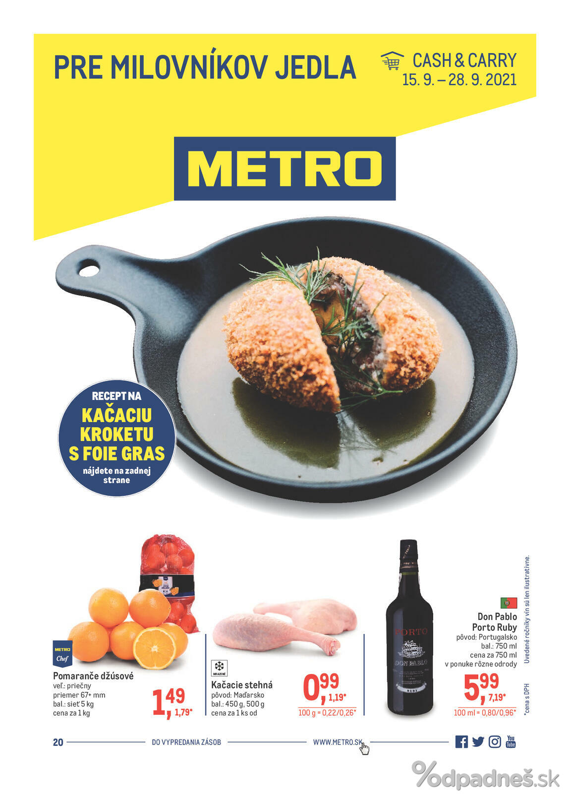 1. stránka Metro letáku