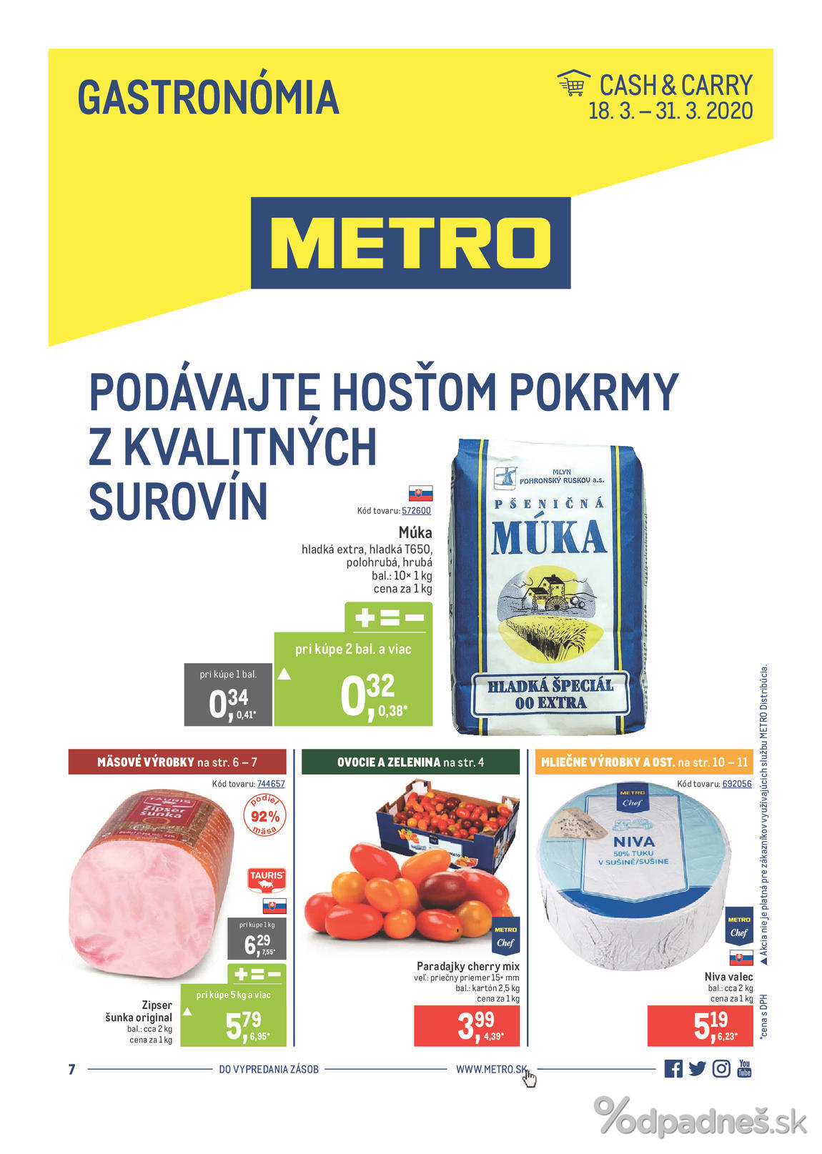 1. stránka Metro letáku