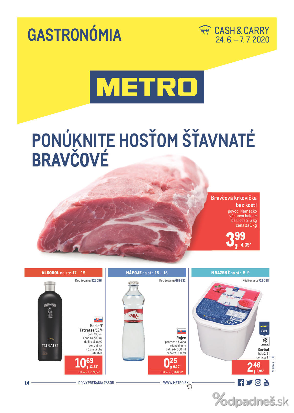 1. stránka Metro letáku