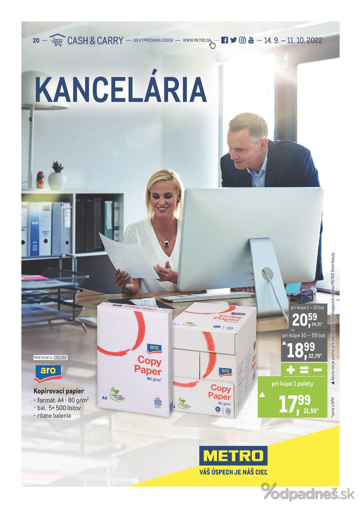 1. stránka Metro letáku