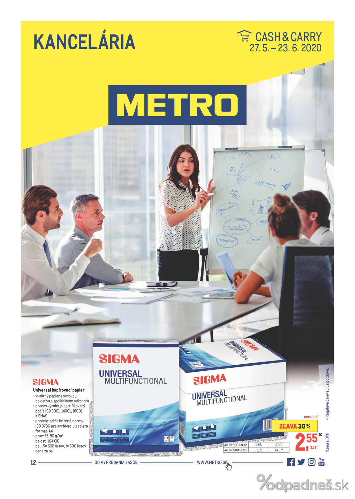 1. stránka Metro letáku