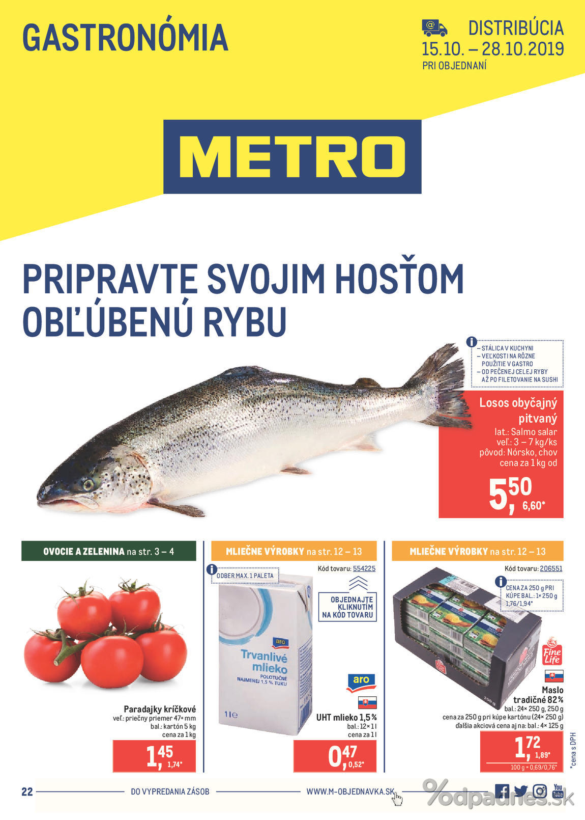 1. stránka Metro letáku