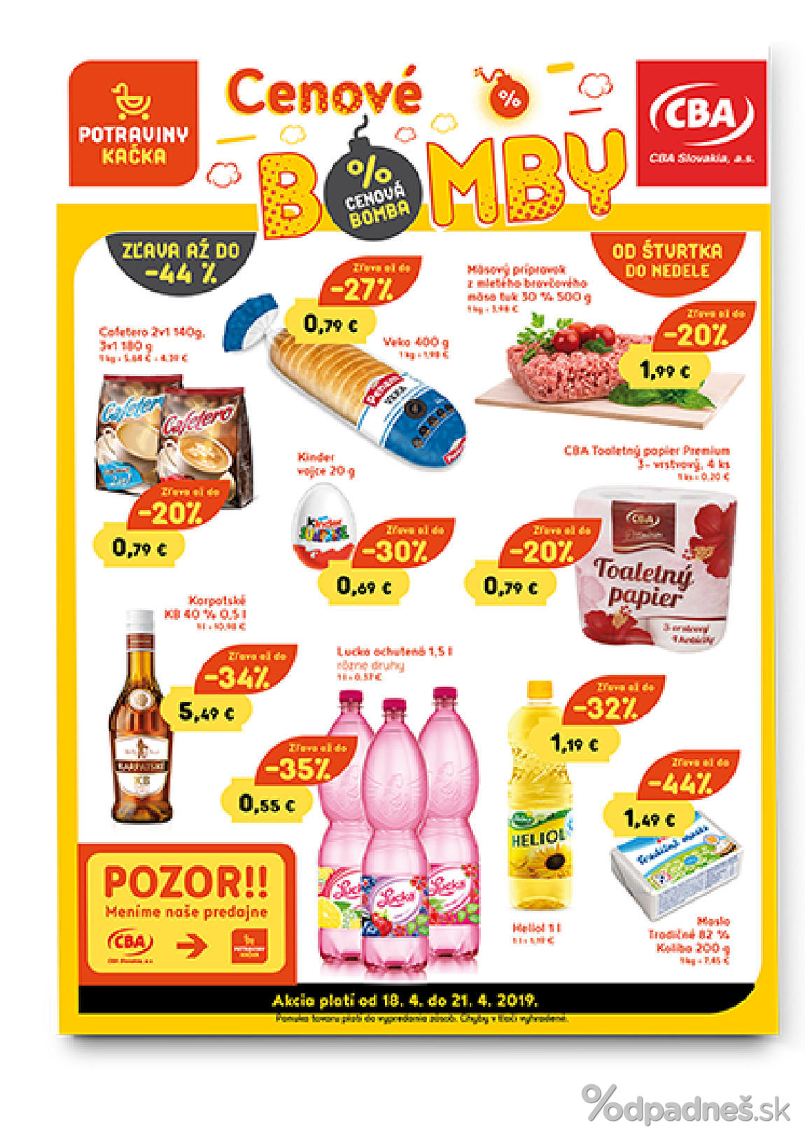 1. stránka CBA letáku