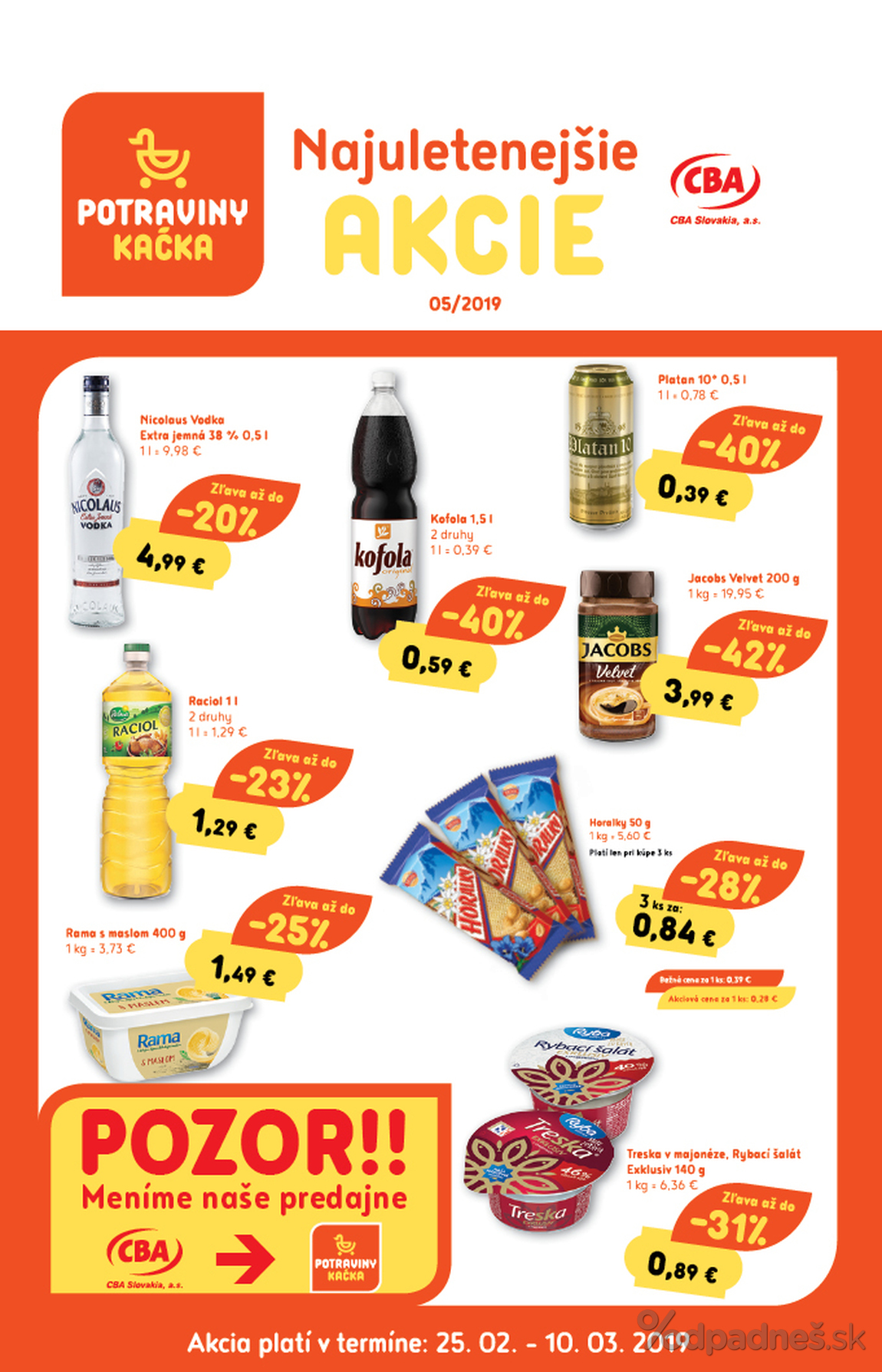 1. stránka CBA letáku