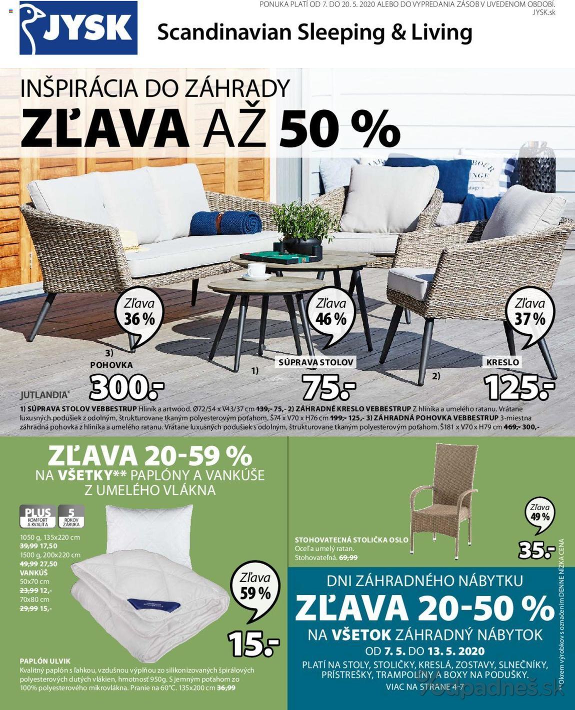 1. stránka Jysk letáku