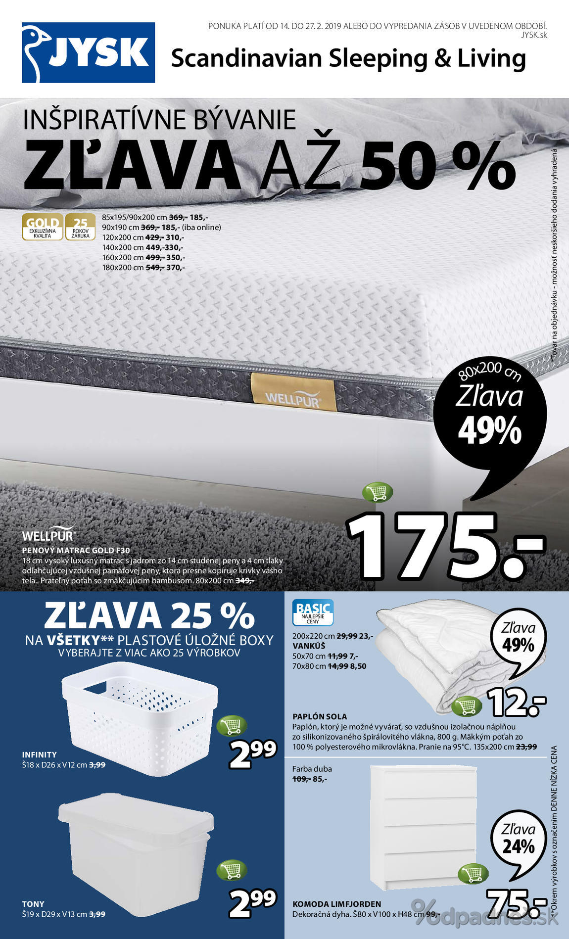 1. stránka Jysk letáku