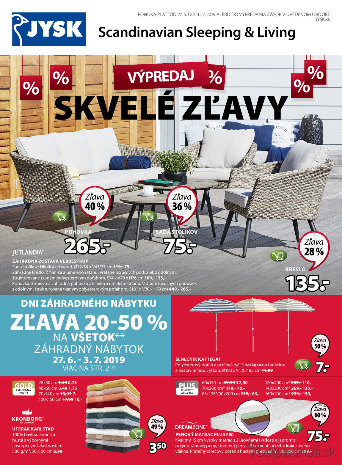1. stránka Jysk letáku
