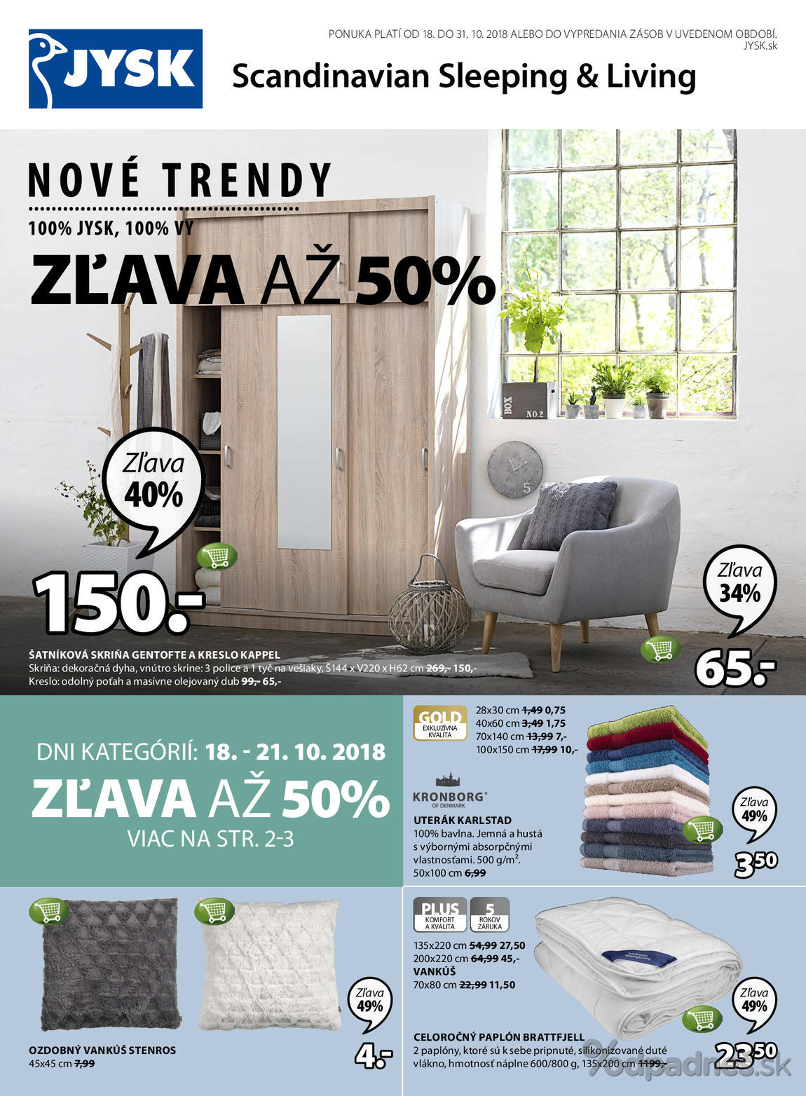 1. stránka Jysk letáku