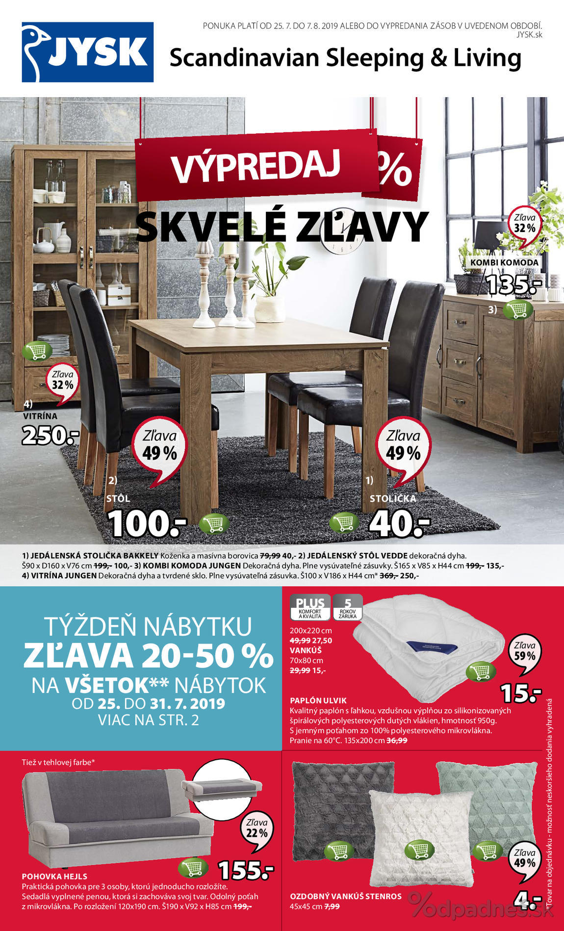 1. stránka Jysk letáku