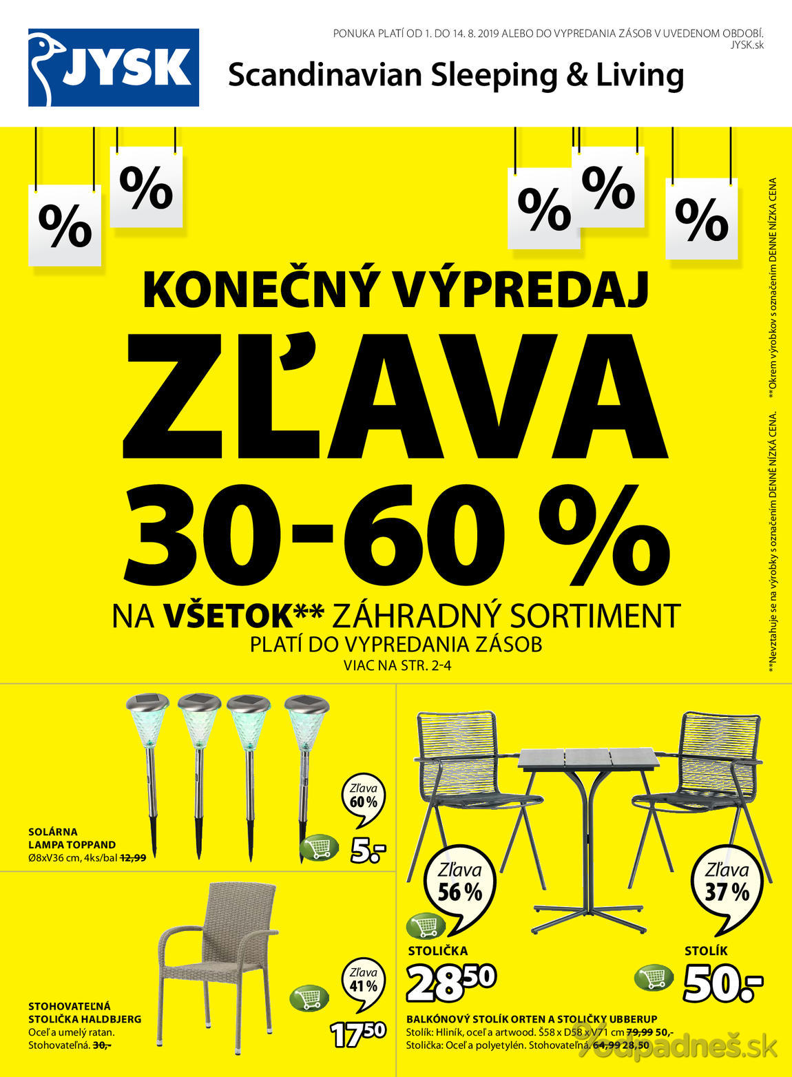 1. stránka Jysk letáku