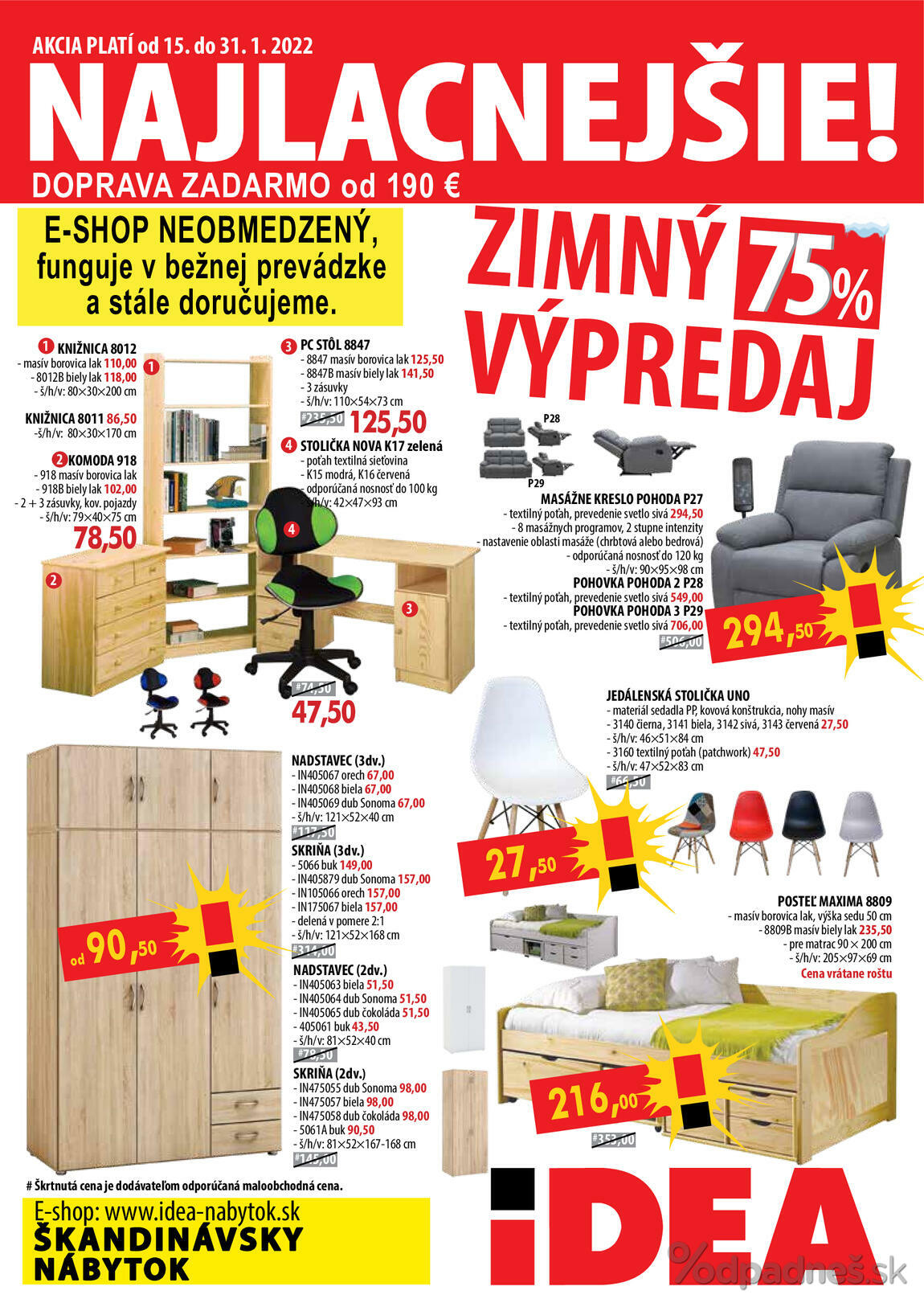 1. stránka IDEA nábytok letáku