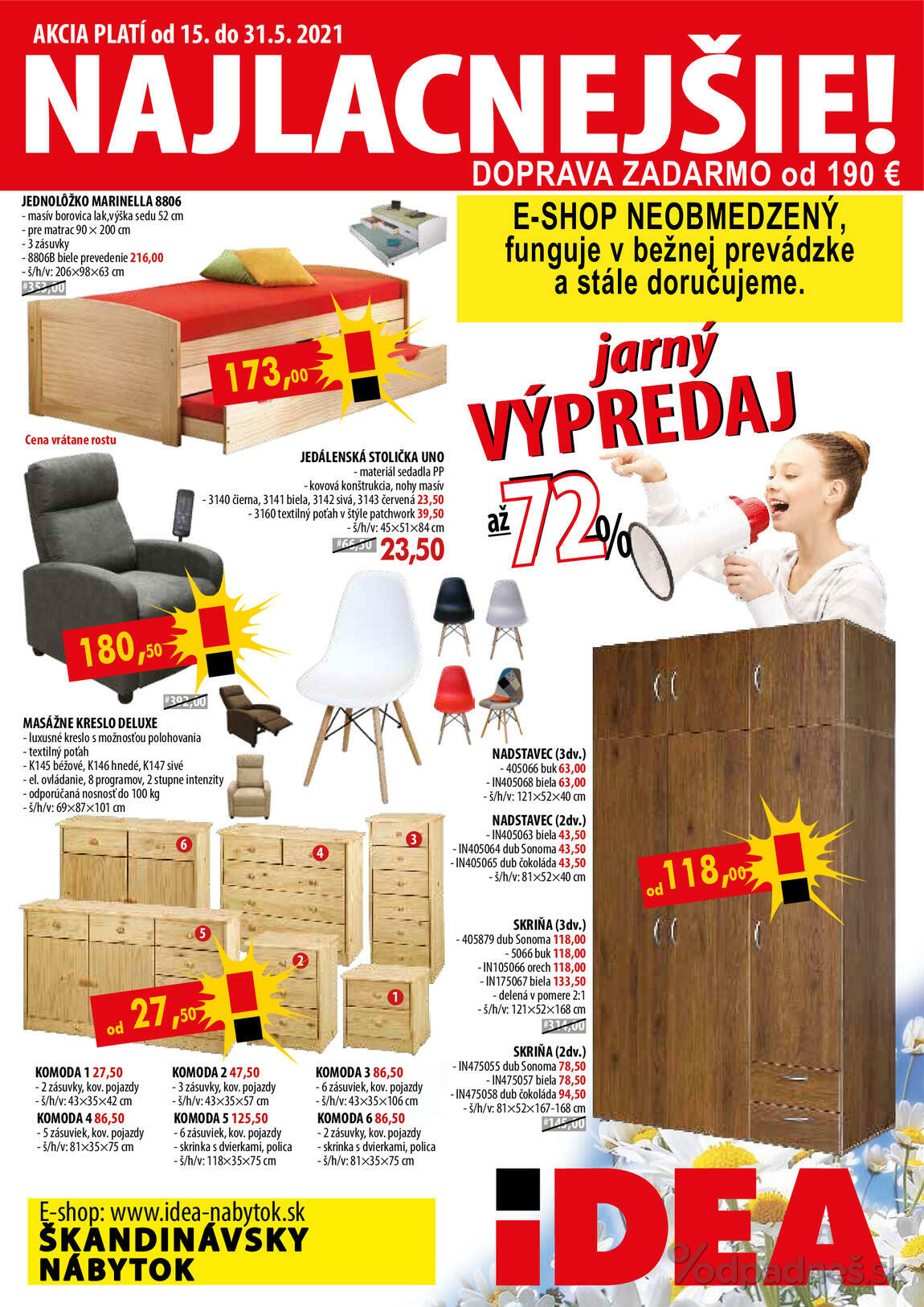 1. stránka IDEA nábytok letáku