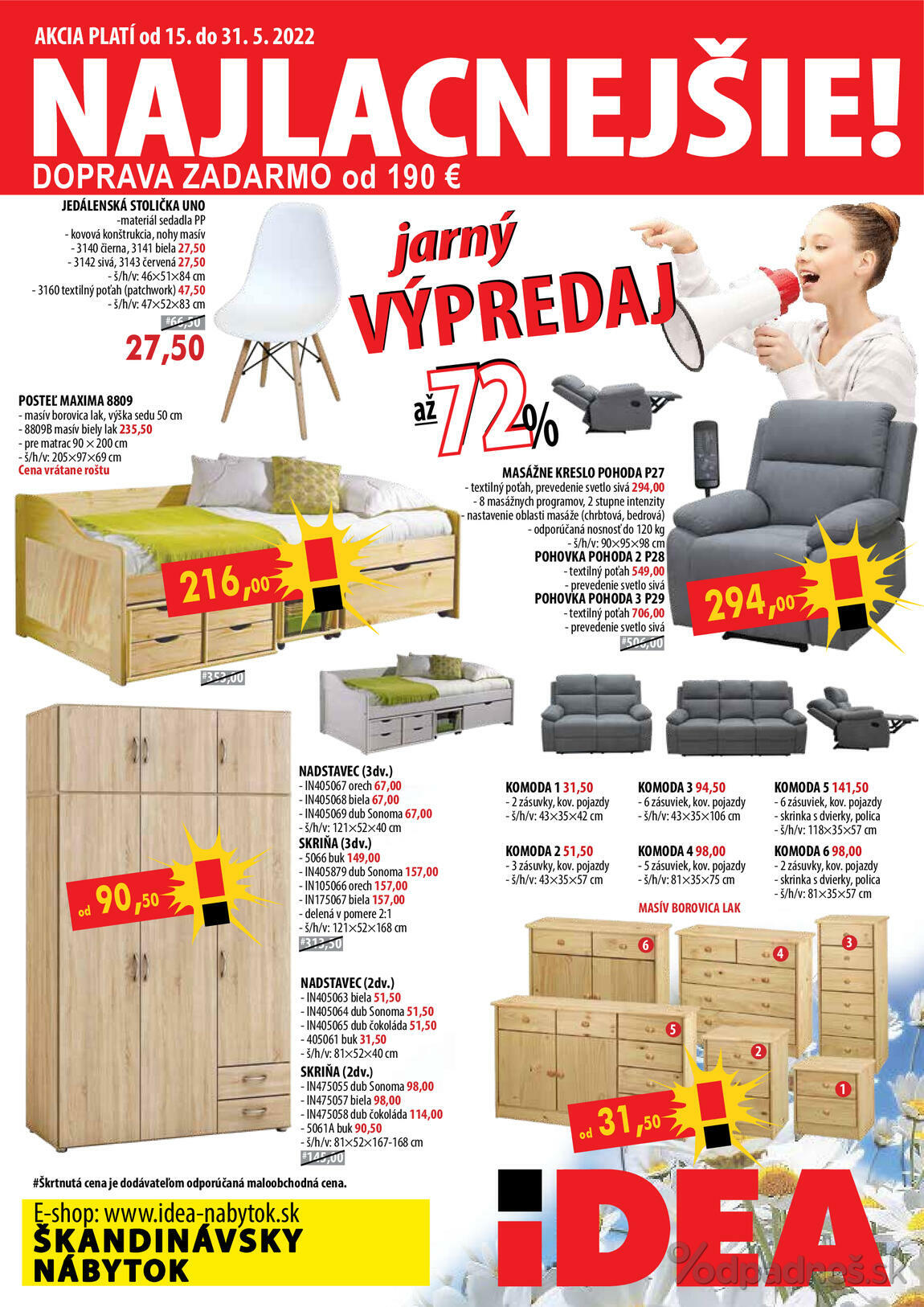 1. stránka IDEA nábytok letáku