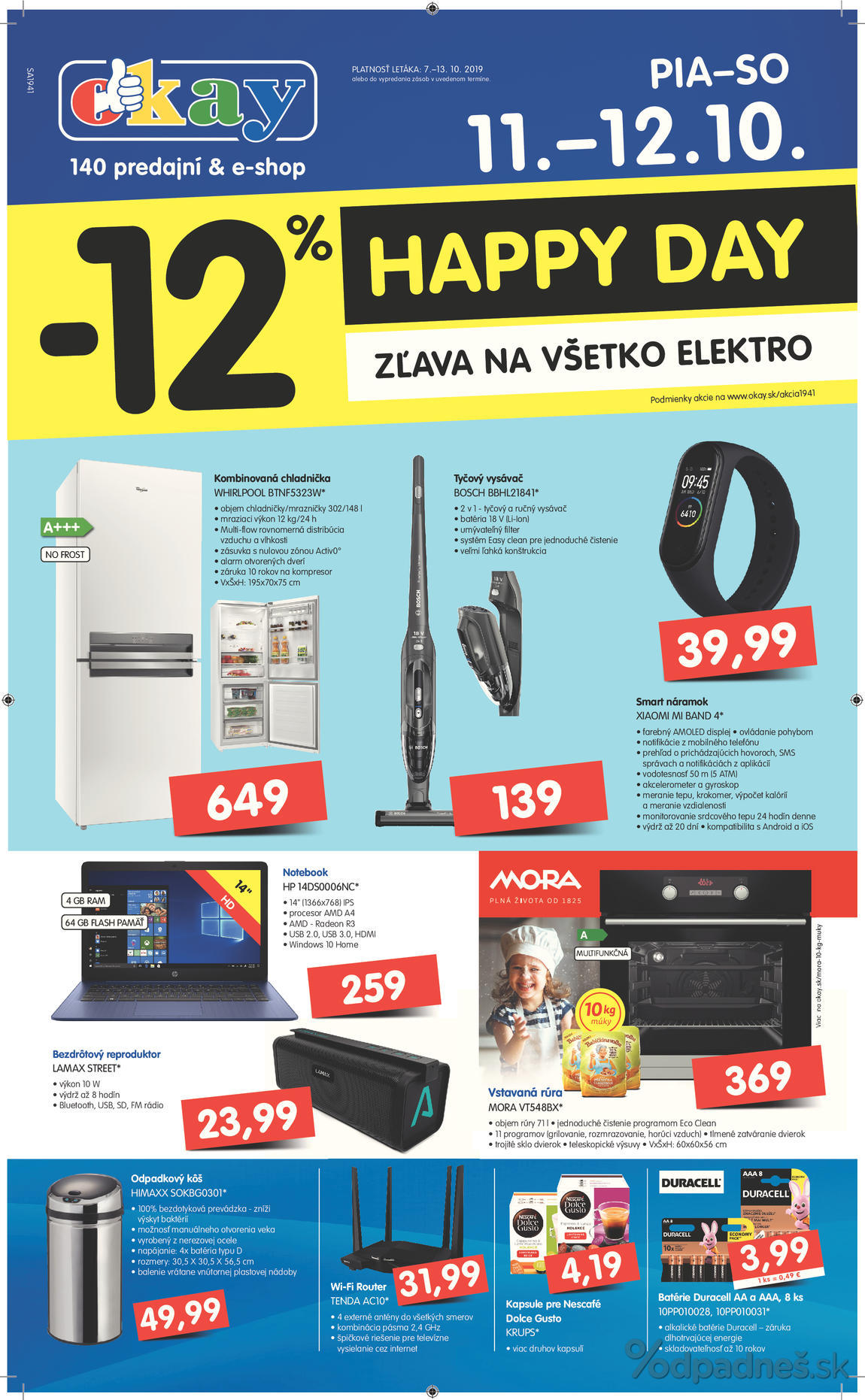 1. stránka OKAY elektro letáku