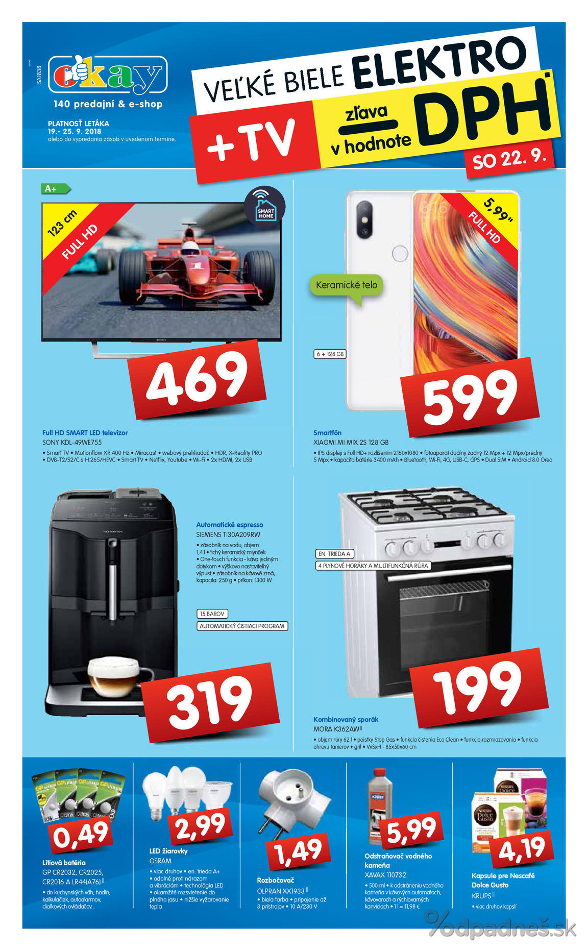 1. stránka OKAY elektro letáku