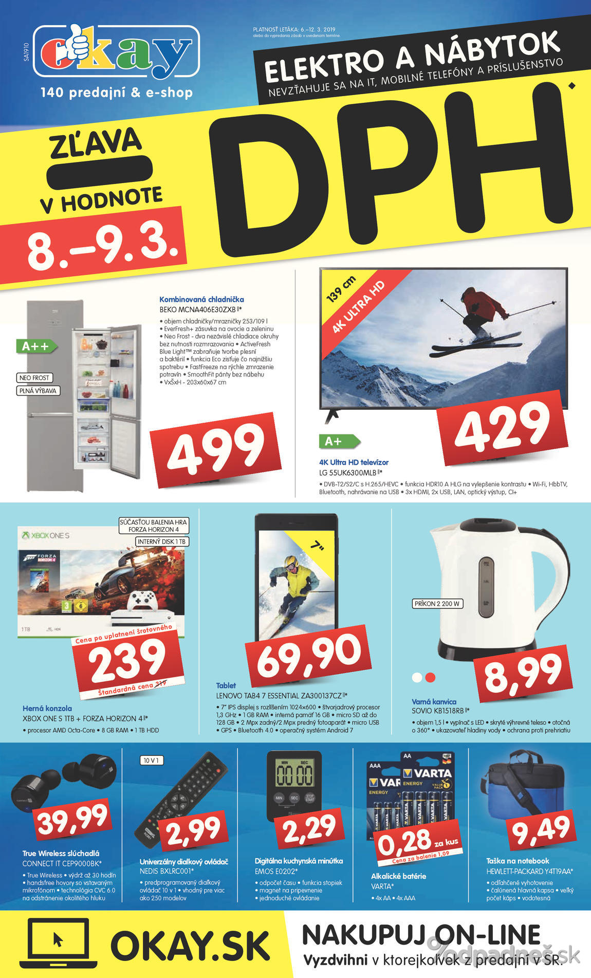 1. stránka OKAY elektro letáku