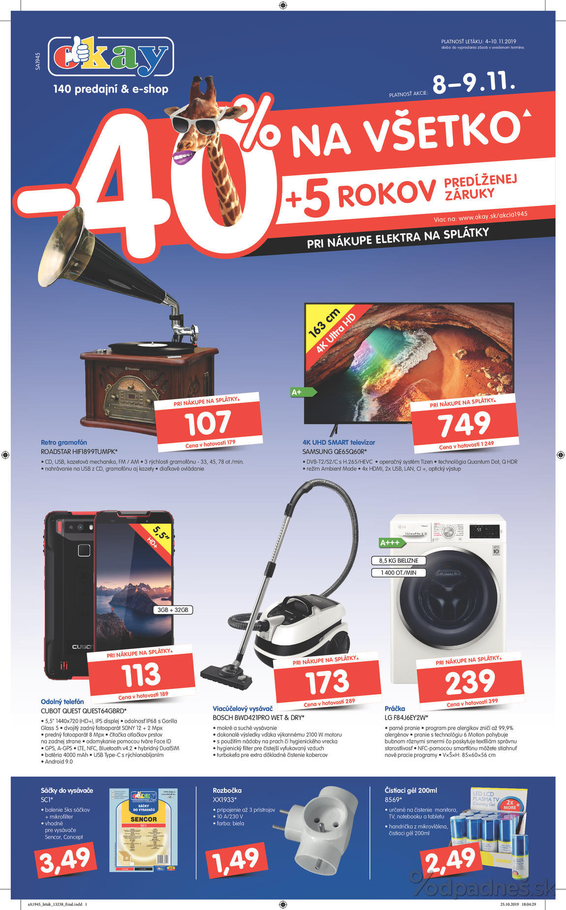 1. stránka OKAY elektro letáku