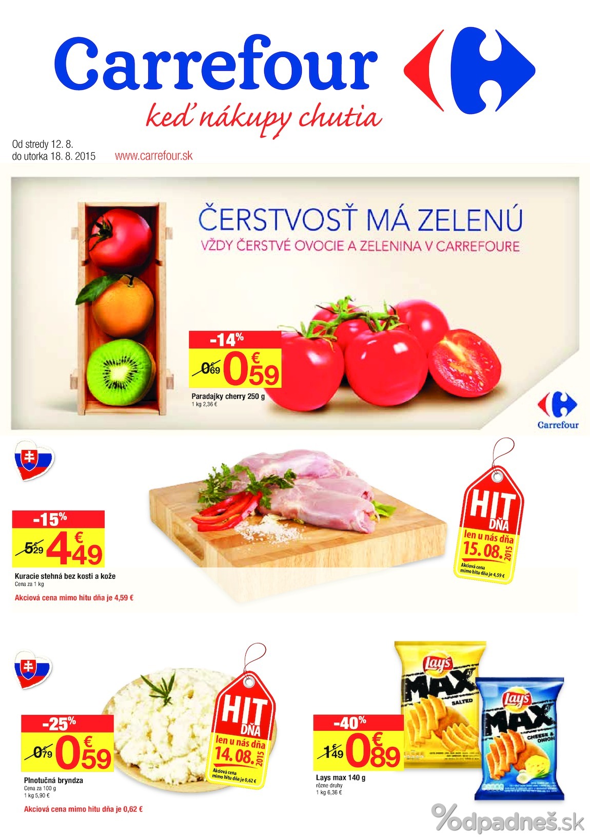 1. stránka Carrefour letáku