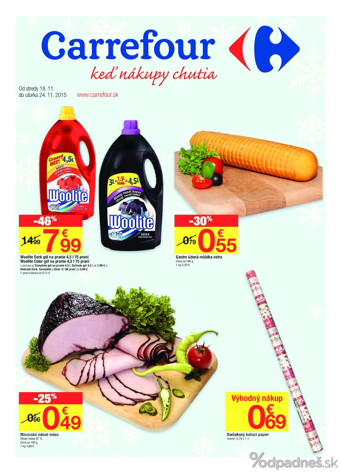 1. stránka Carrefour letáku