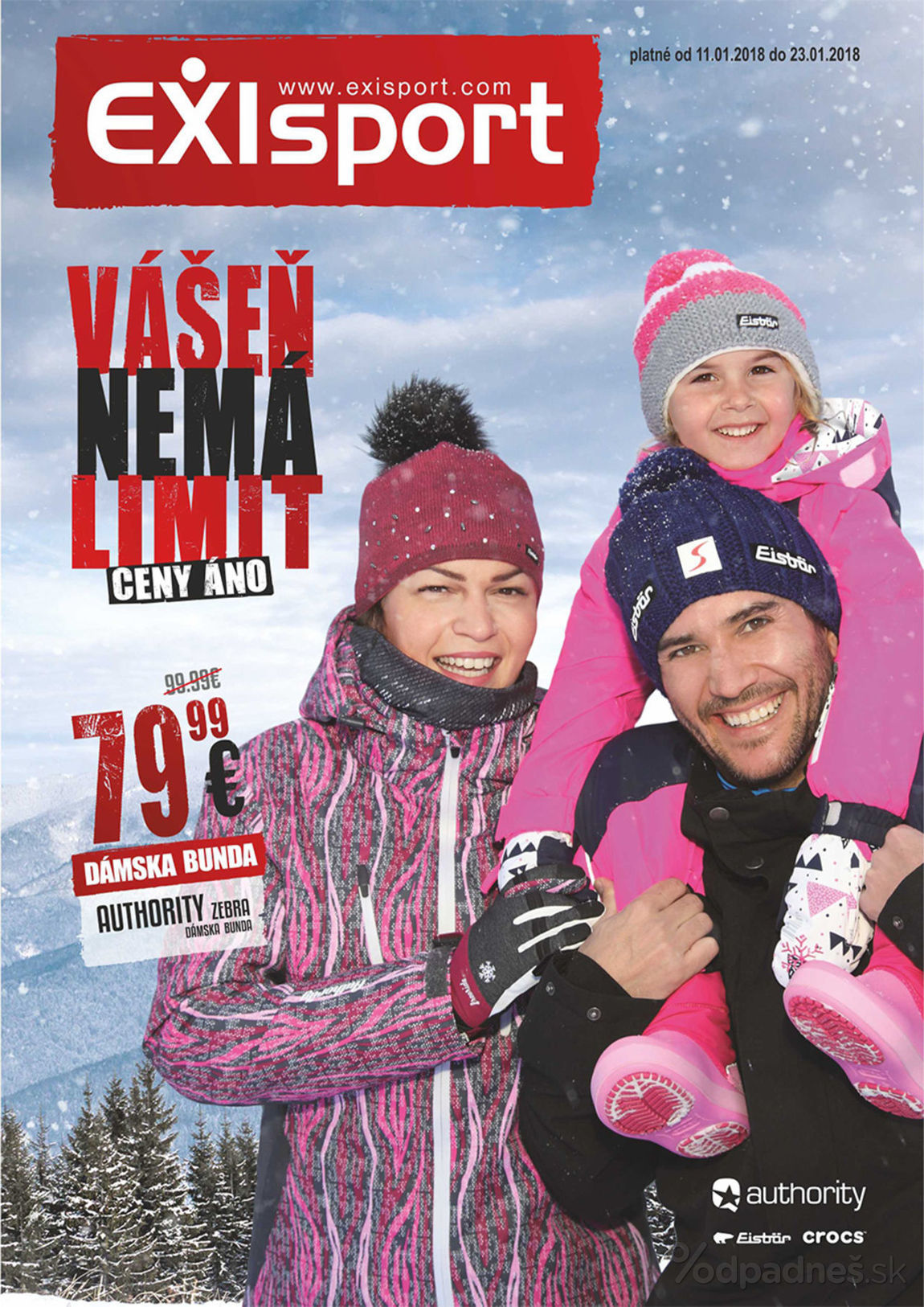 1. stránka Exisport letáku