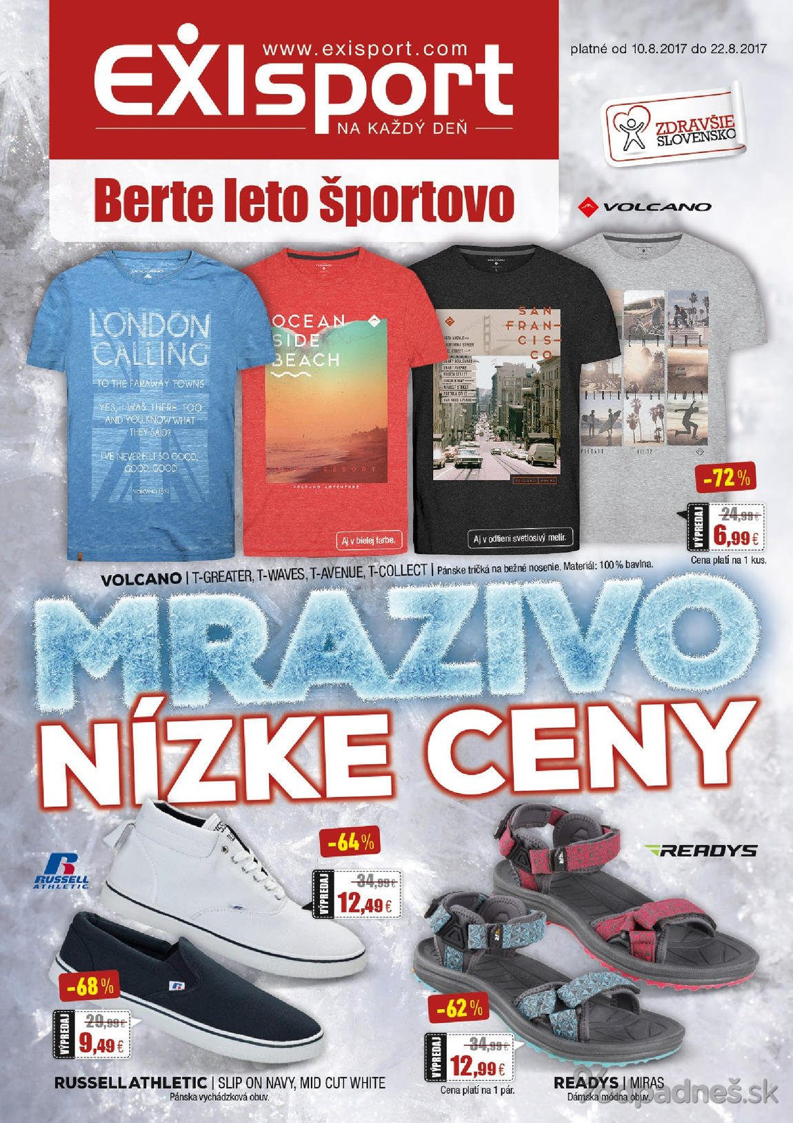 1. stránka Exisport letáku