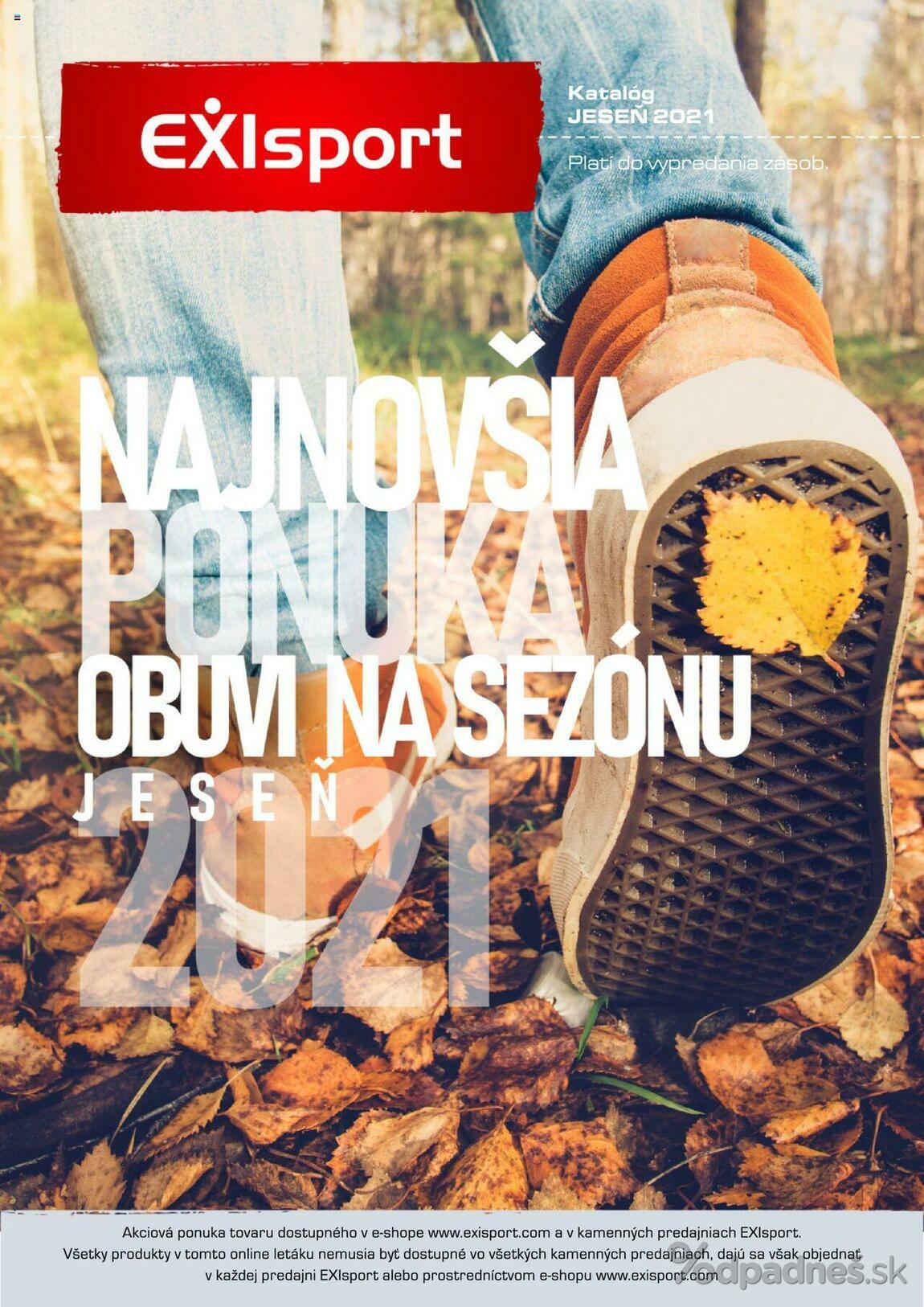 1. stránka Exisport letáku