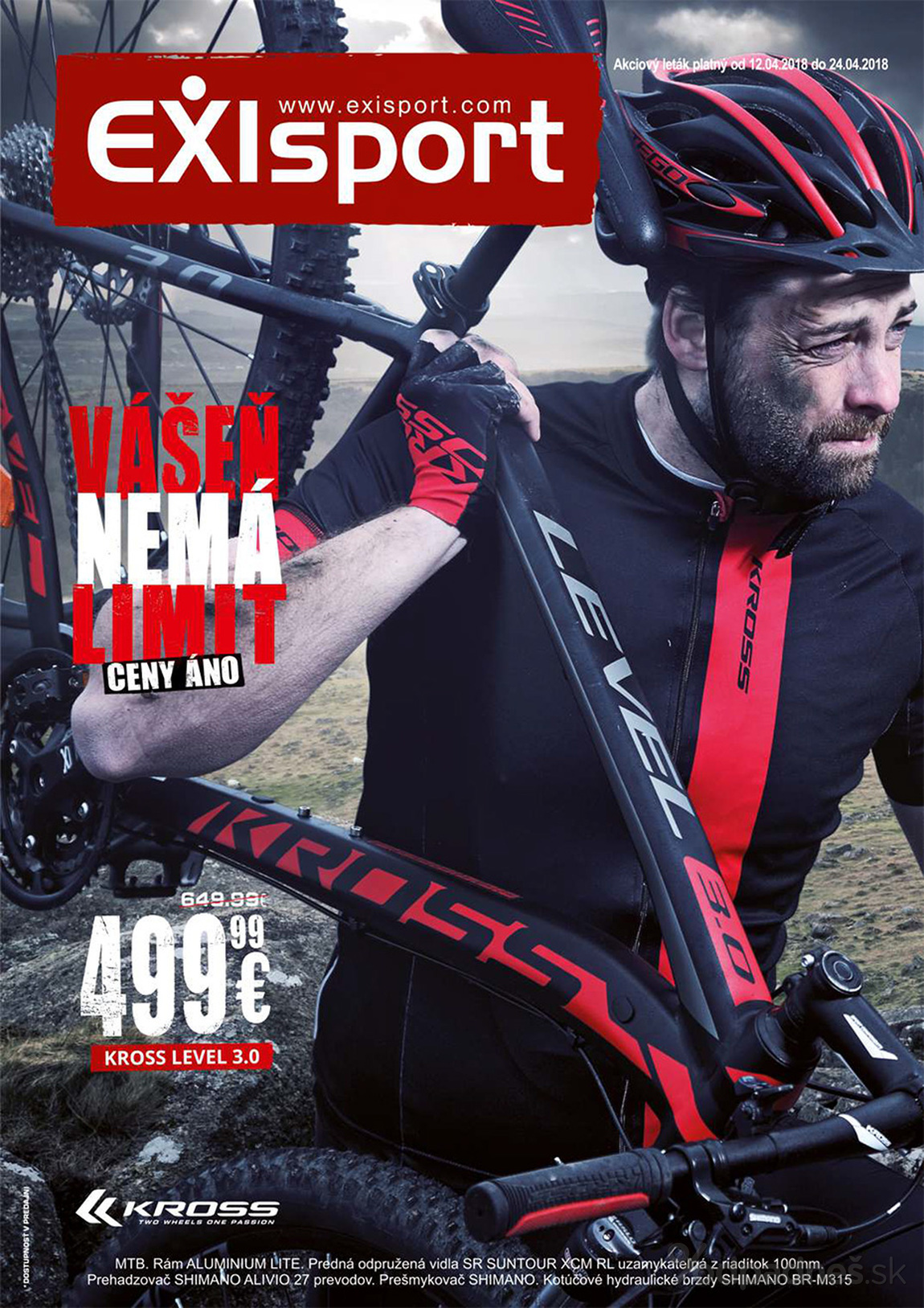 1. stránka Exisport letáku