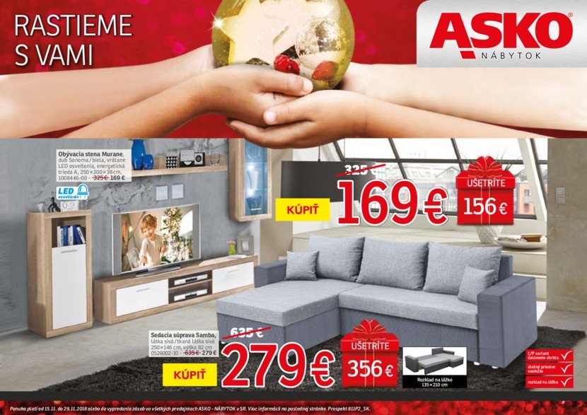 1. stránka Asko nábytok letáku