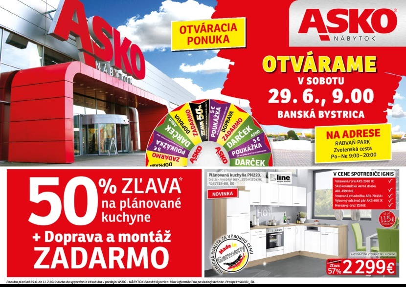 1. stránka Asko nábytok letáku