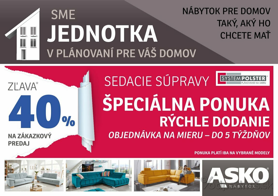 1. stránka Asko nábytok letáku