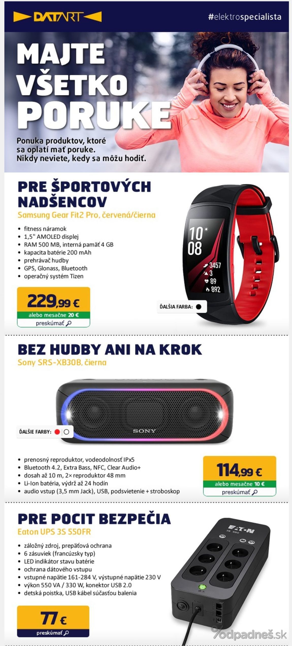 1. stránka Datart letáku