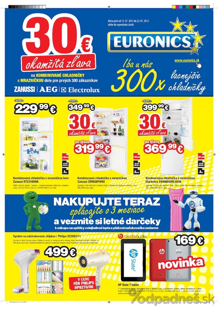 1. stránka Euronics letáku