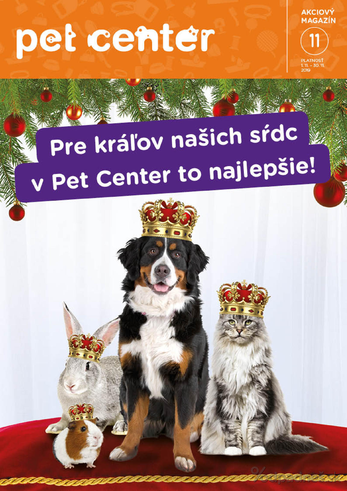 1. stránka Pet Center letáku