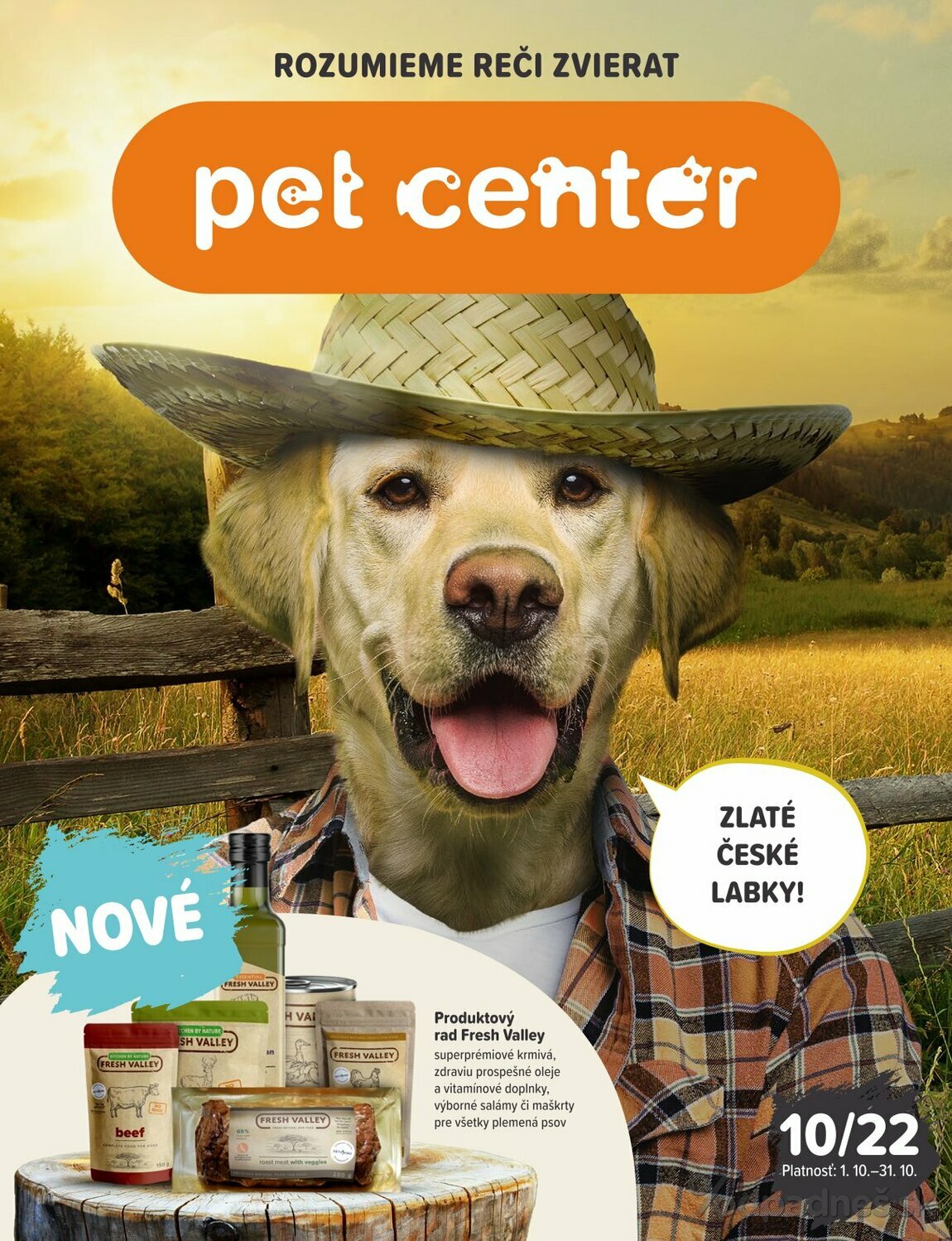 1. stránka Pet Center letáku