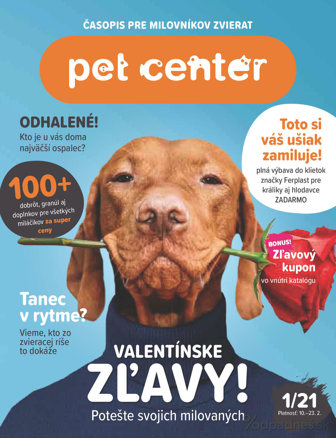 1. stránka Pet Center letáku