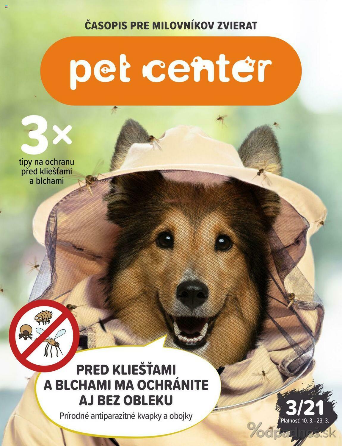 1. stránka Pet Center letáku