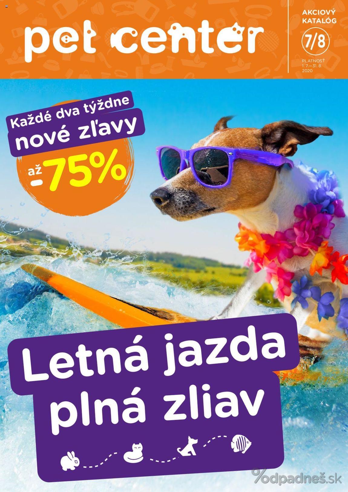 1. stránka Pet Center letáku