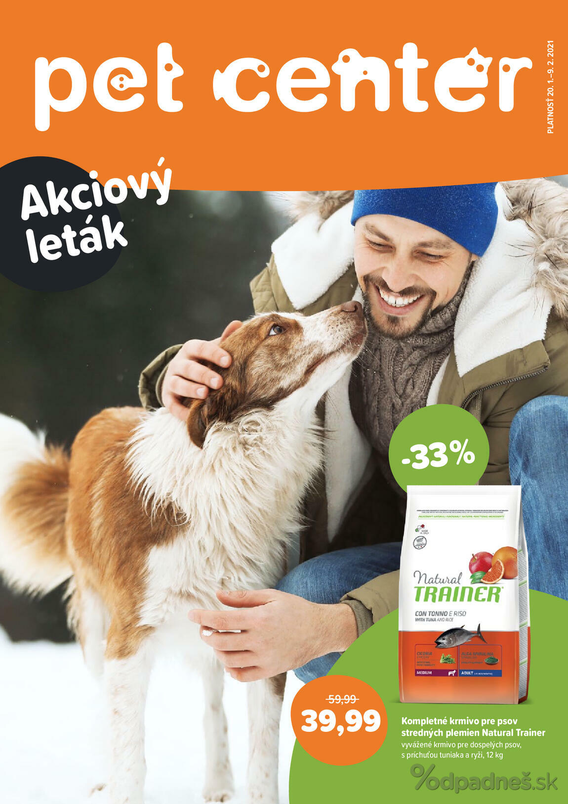 1. stránka Pet Center letáku