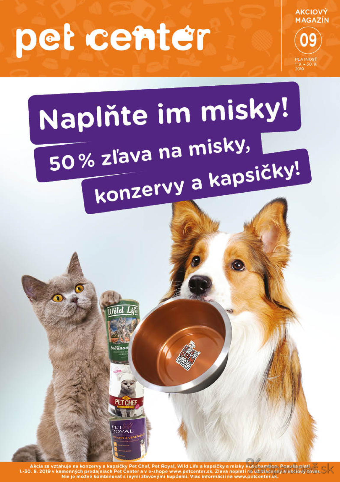 1. stránka Pet Center letáku