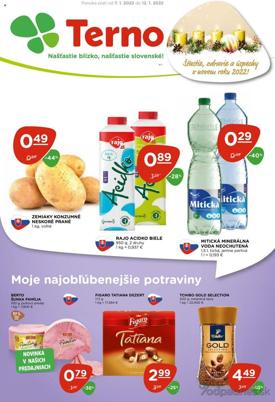 1. stránka Terno letáku