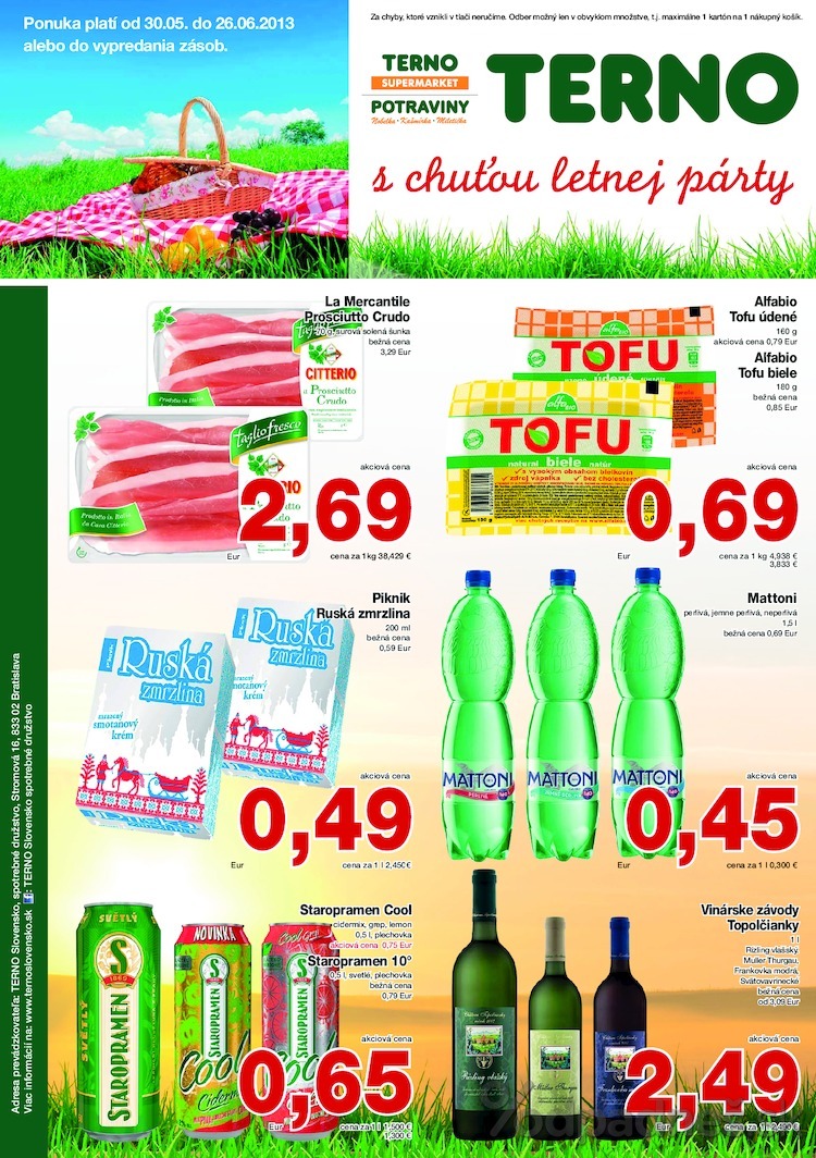 1. stránka Terno letáku