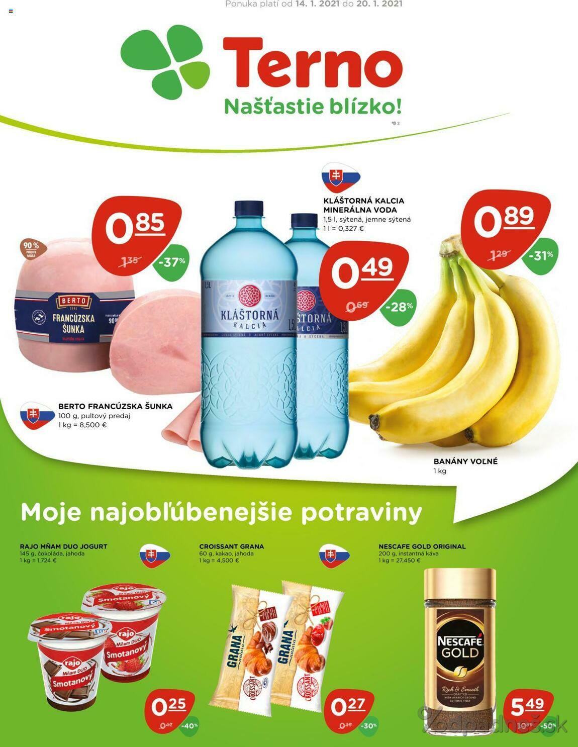 1. stránka Terno letáku