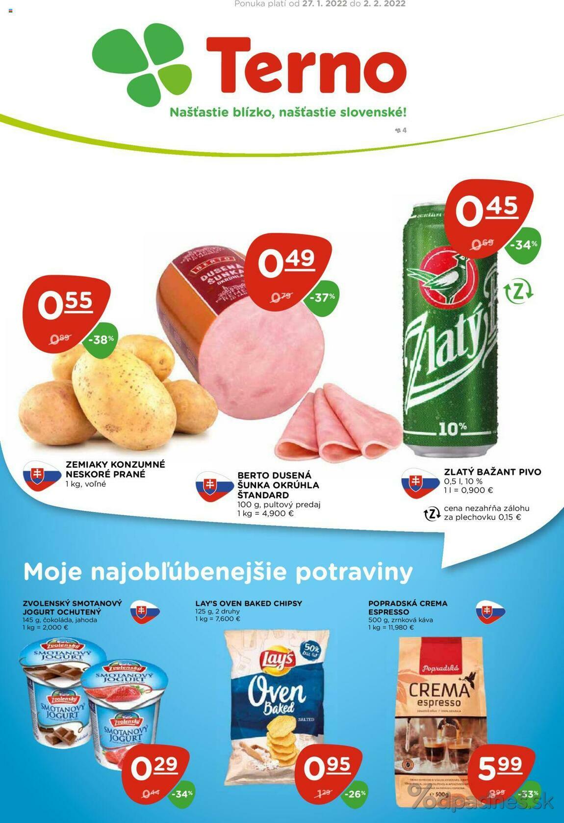 1. stránka Terno letáku