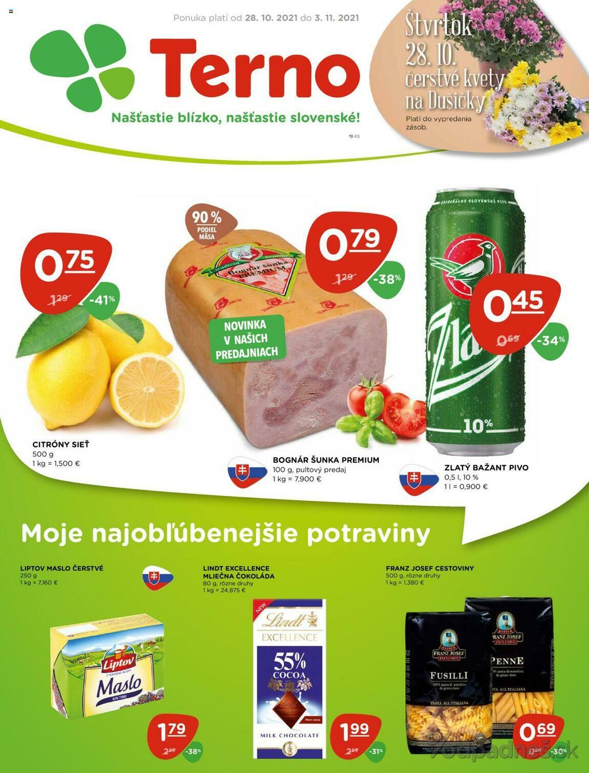 1. stránka Terno letáku