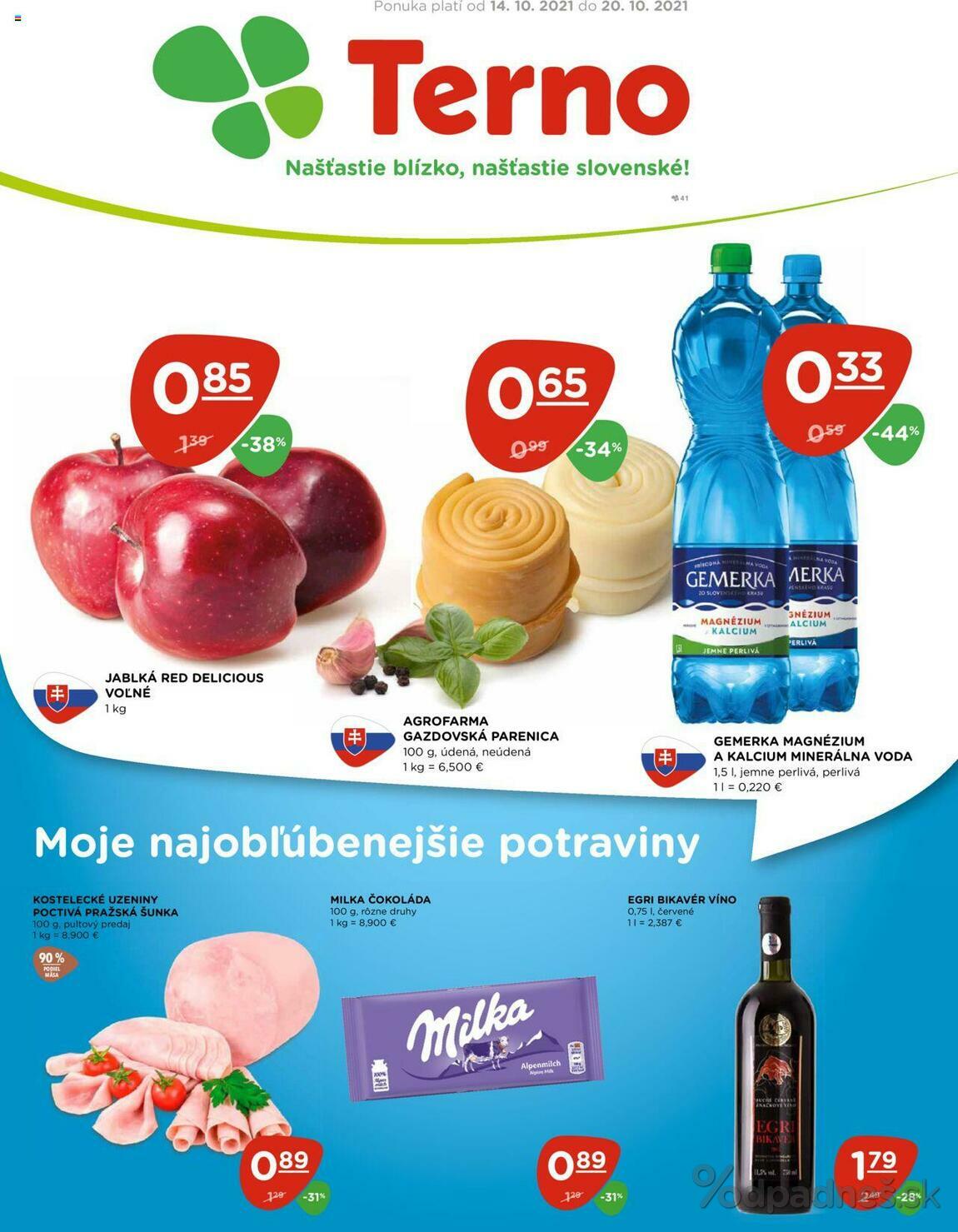 1. stránka Terno letáku