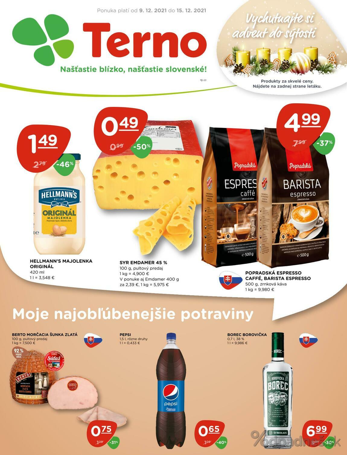 1. stránka Terno letáku