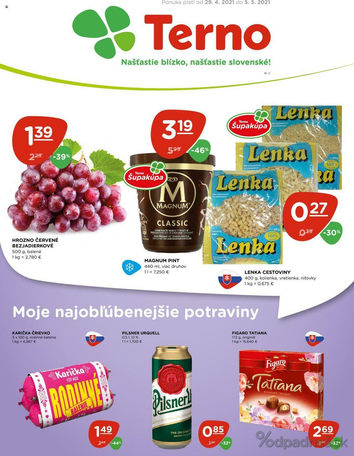 1. stránka Terno letáku