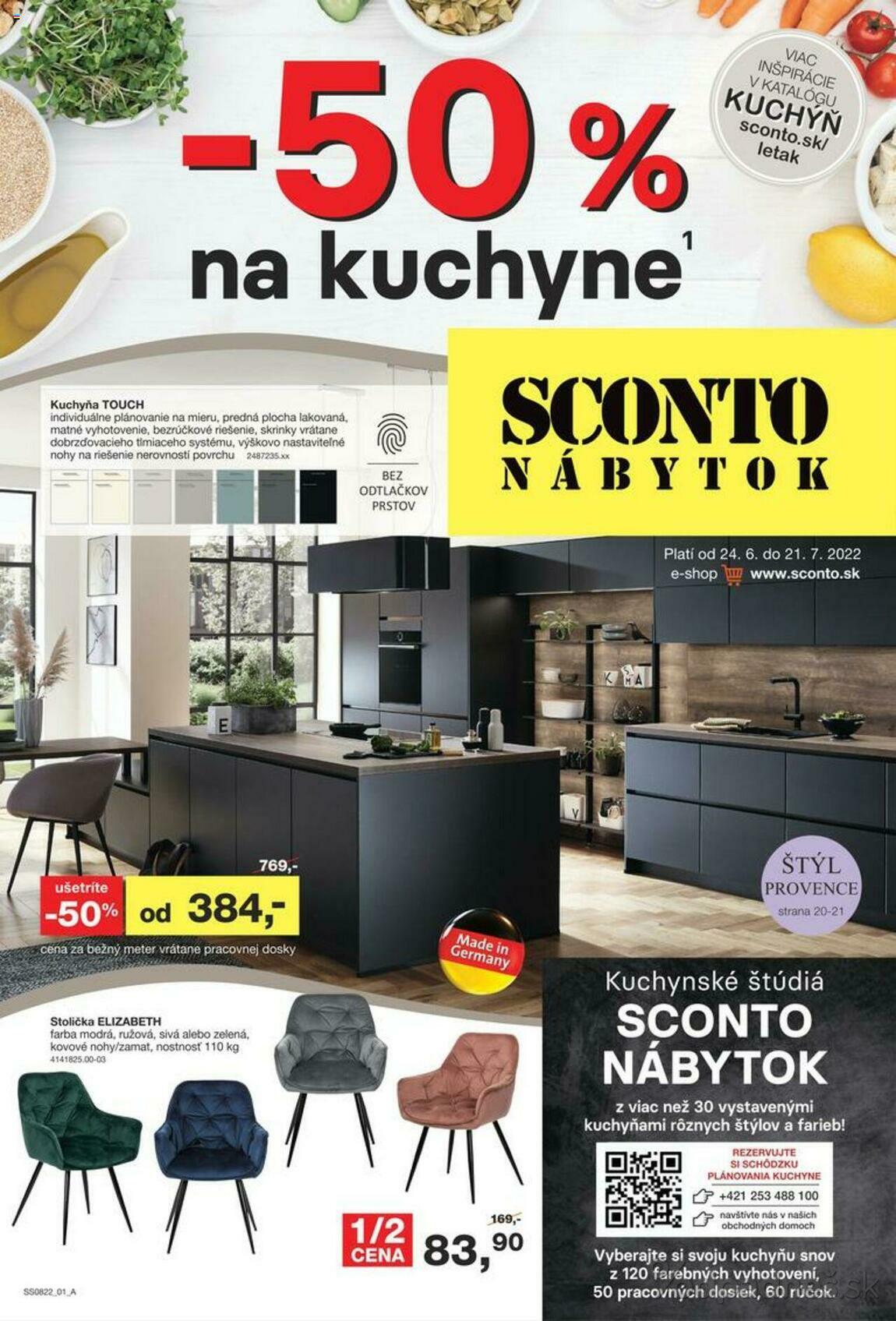 1. stránka Sconto nábytok letáku